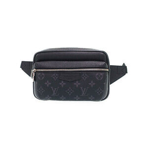 Louis Vuitton Taiga Black Leather Rama Bum Bag Outdoor Body